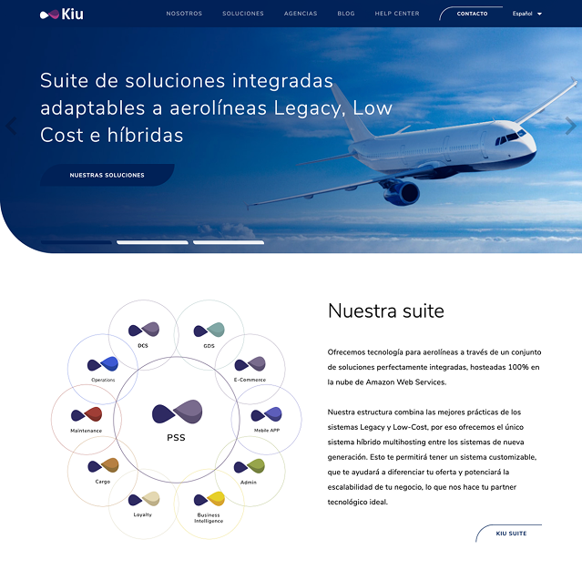 KIU Systems homepage screenshot