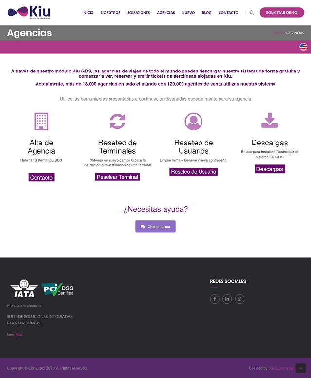 KIU Systems homepage screenshot