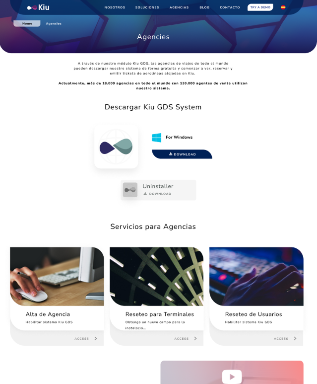 KIU Systems homepage screenshot