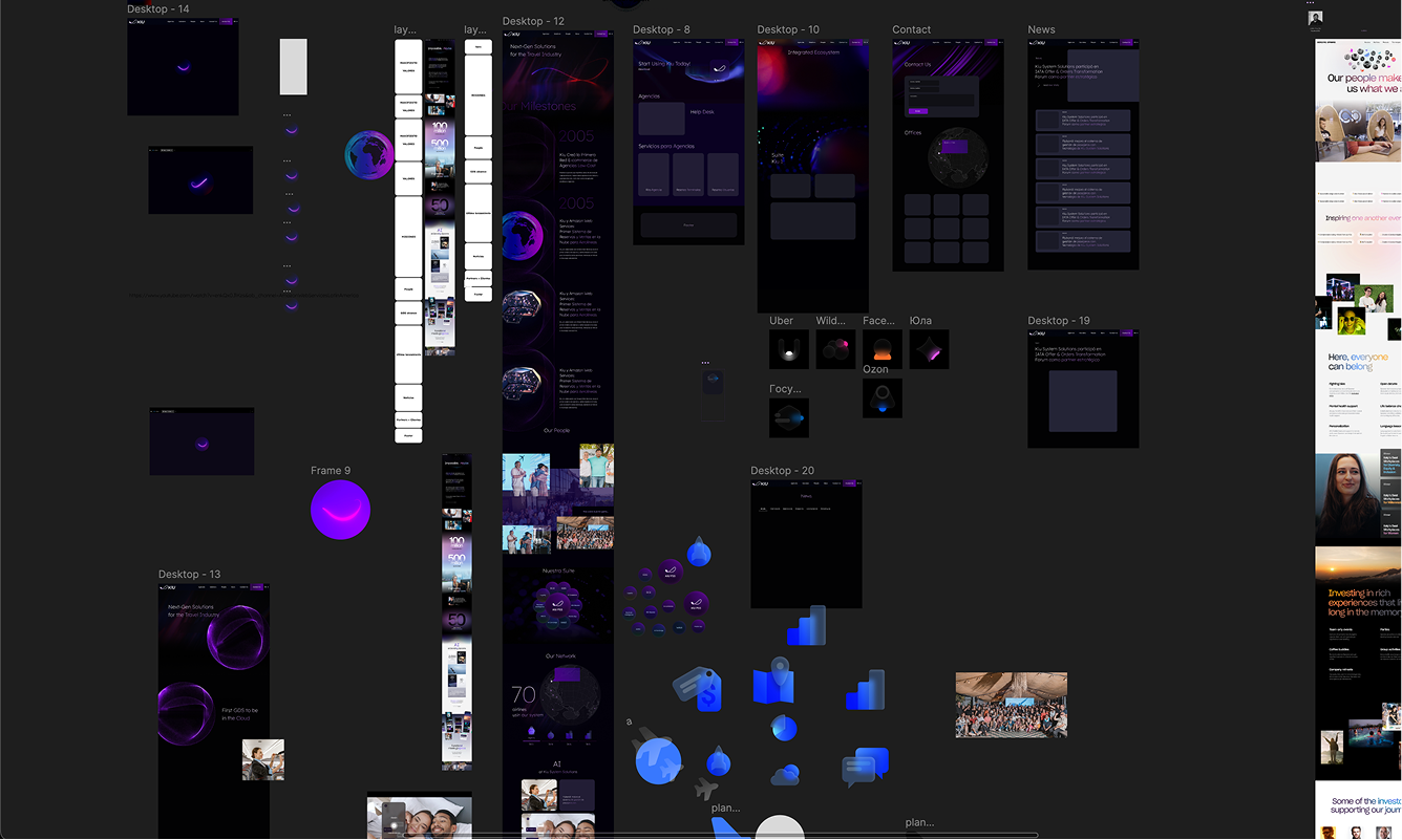 KIU Systems website moodboard