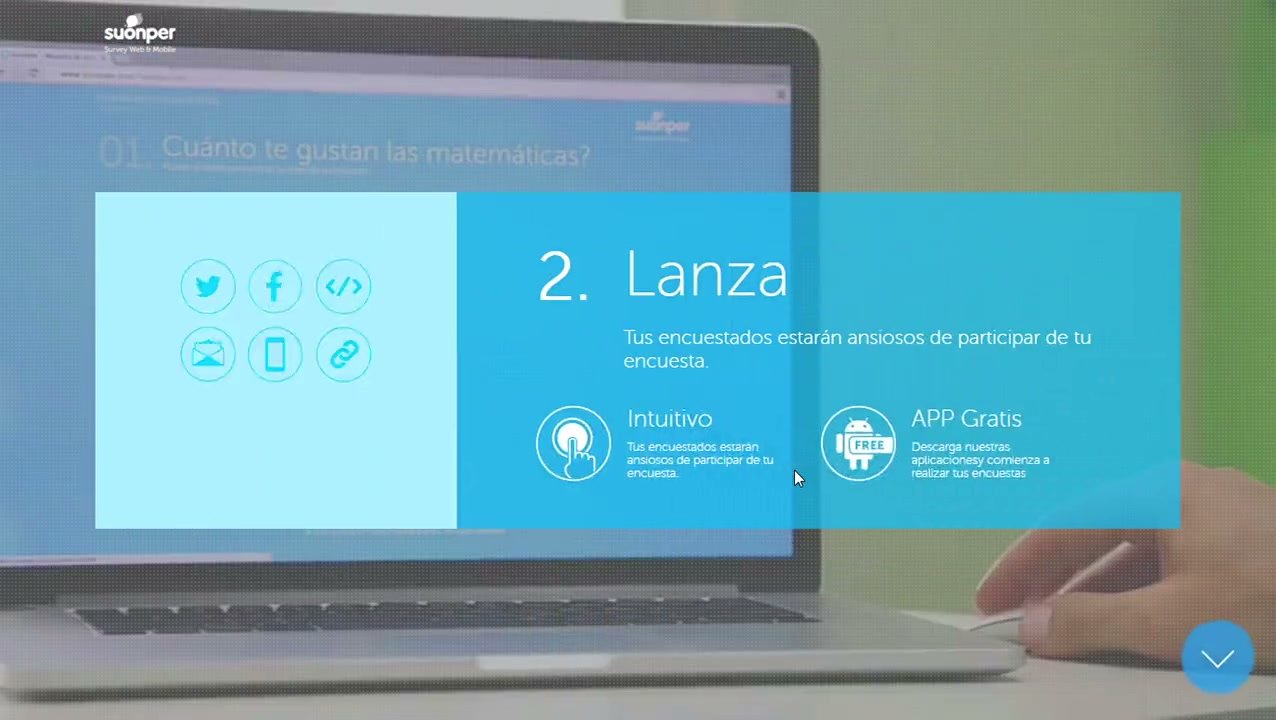 Web comercial de Suonper: 2. Lanza — elegir cómo distribuirla.